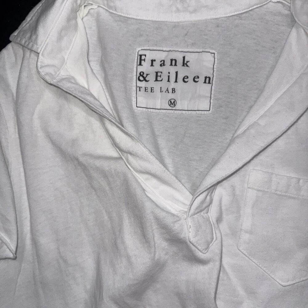 FRANK & EILEEN Lauren Polo Dress Heritage White Minimalist Short Sleeve - Picture 3 of 9